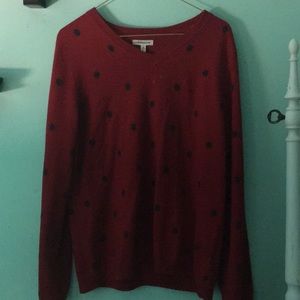 Red polka dot sweater